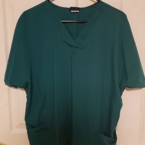 Hunter Green Cherokee Scrub Top